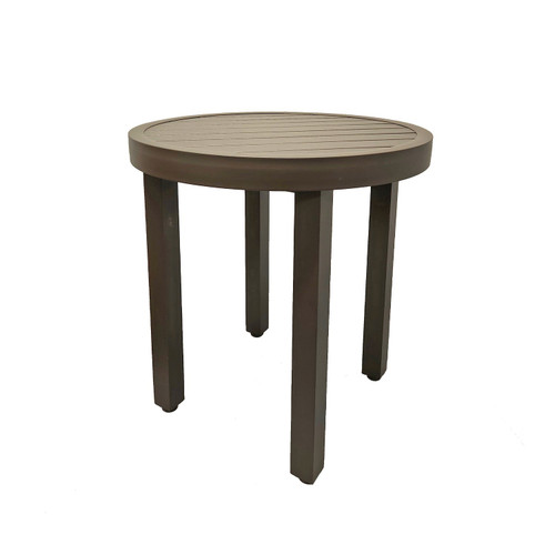 Grosfillex - Sunset 20" Fusion Bronze Round Outdoor Low Table - UT840599