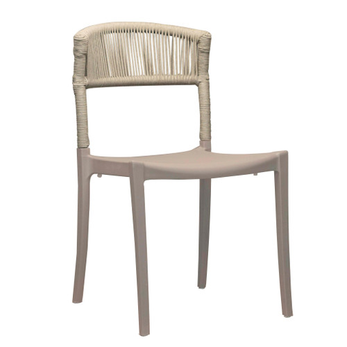 Grosfillex - Tahoe Blonde/French Taupe Sidechair (16 Pack) - UT837181