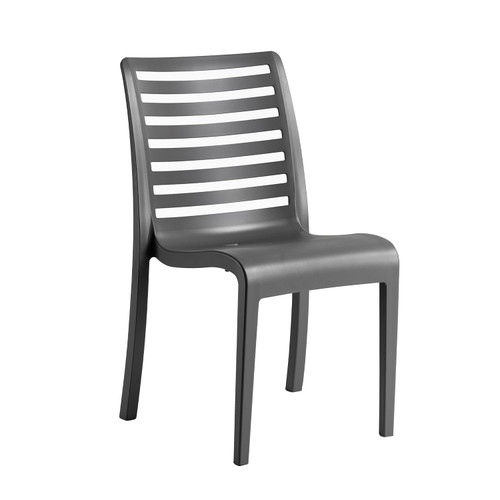 Grosfillex - Astoria Charcoal Sidechair (16 Pack) - UT944002