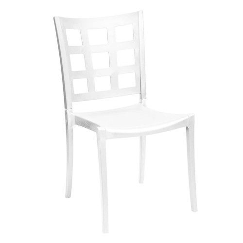 Grosfillex - Plazza Glacier White Sidechair (16 Pack) - US086096