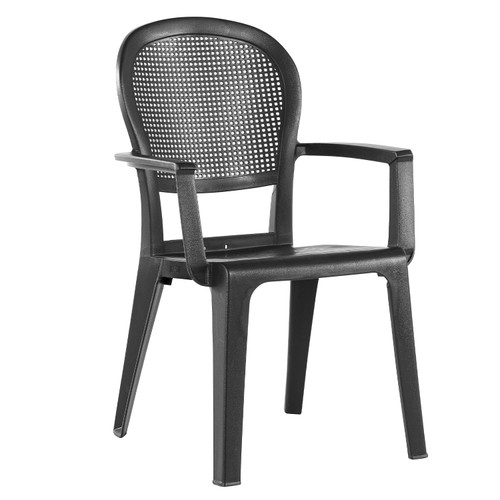 Grosfillex - Berkeley Black Highback Armchair (16 Pack) - US730017