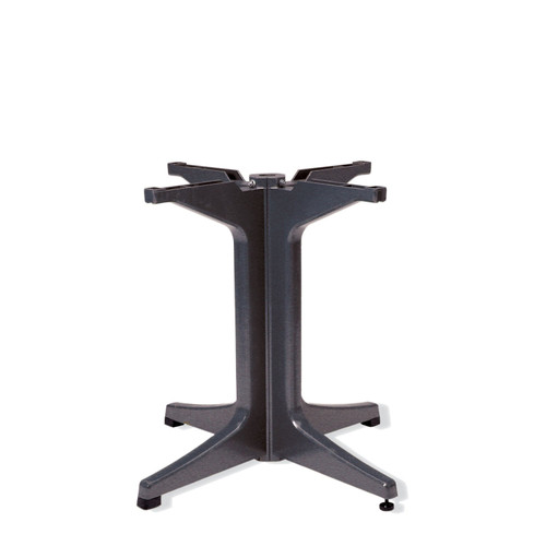 Grosfillex - Alpha Charcoal Resin Dining Height Large Table Base - US624202