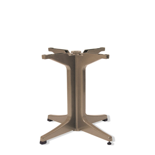 Grosfillex - Alpha French Taupe Resin Dining Height Large Table Base - US624181