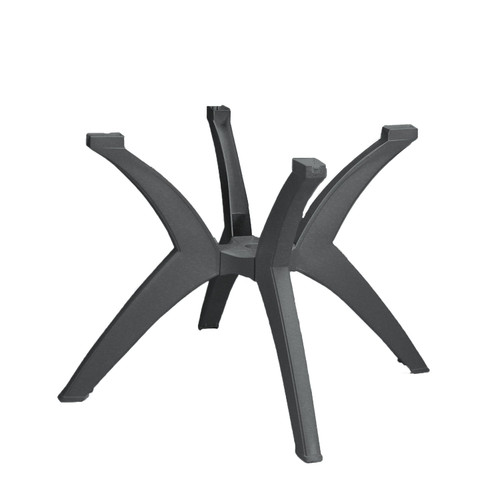 Grosfillex - Y-Leg Charcoal Resin Dining Height Pedestal Table Base - US850002