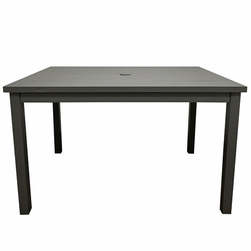 Grosfillex - Sigma 48" x 34" Volcanic Black Dining Height Table - US929288