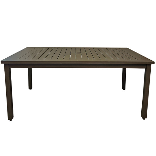 Grosfillex - Sigma 69" x 39" Fusion Bronze Dining Height Table - US932599