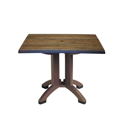 Grosfillex - Atlanta 32" Arizona/Bronze Square Dining Height Table - UT370816