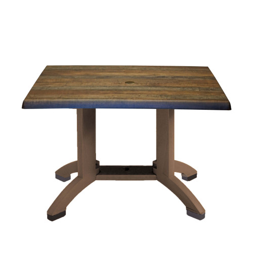 Grosfillex - Atlanta 48" x 32" Arizona/Bronze Dining Height Table - UT385816