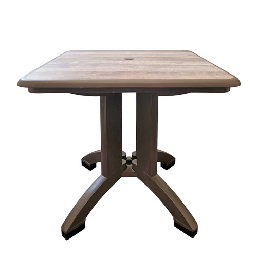 Grosfillex - Aquaba 32" Ranch/Bronze Square Dining Height Folding Table (Set of 2) - US744037