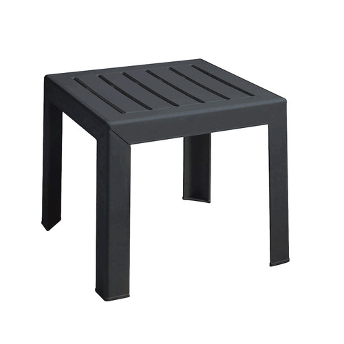 Grosfillex - Bahia Charcoal 16" x 16" Low Table - CT052002
