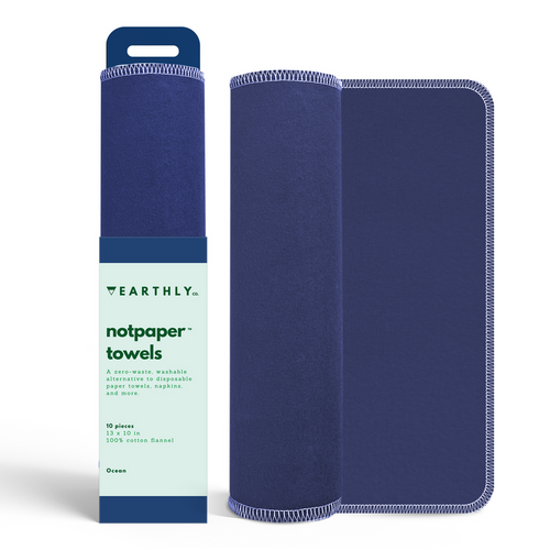 Earthly Co - Ocean Blue Notpaper Towels (10 Pack)