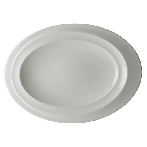 Royal Porcelain - 10.25" x 14" Tyfoon White Oval Deep Platter (12 Per Case) - 41145ST1219