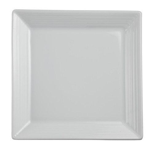 Royal Porcelain - 8.5" x 8.5" Belisa White Rim Square Plate (24 Per Case) - 61100ST0120