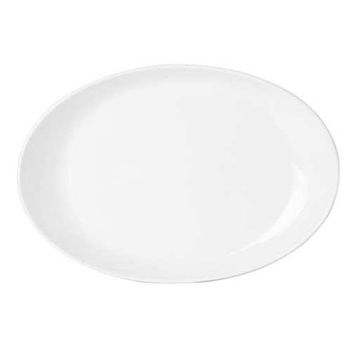 Royal Porcelain - 11.1" x 7.6" Avalon White Winged Coupe Oval Platter (12 Per Case) - 61101ST0262