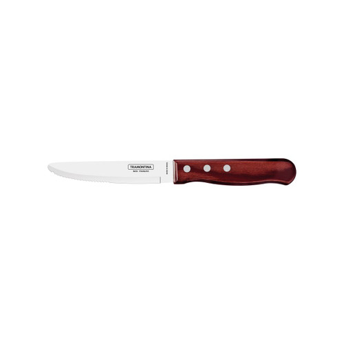 Tramontina - 5" Red Handle Jumbo Steak Knife Rounded Tip