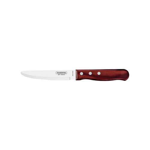 Tramontina - 5" Red Handle Jumbo Steak Knife Rounded Tip