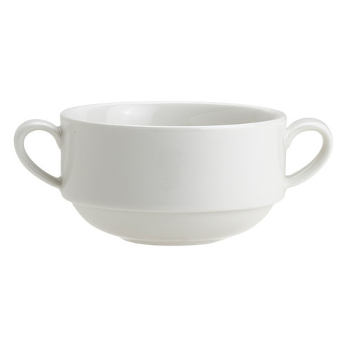 Royal Porcelain - 9.5 oz Cadence White Bouillon W/ Handles (36 Per Case) - 62101ST0666