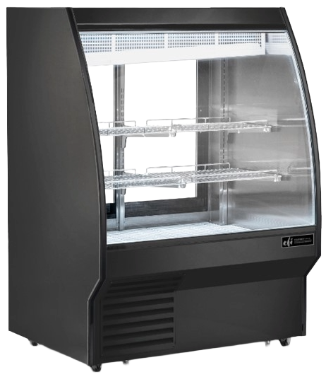 EFI Sales - 60" Black Refrigerated Deli Showcase w/ Curved Front - CDCBC-60