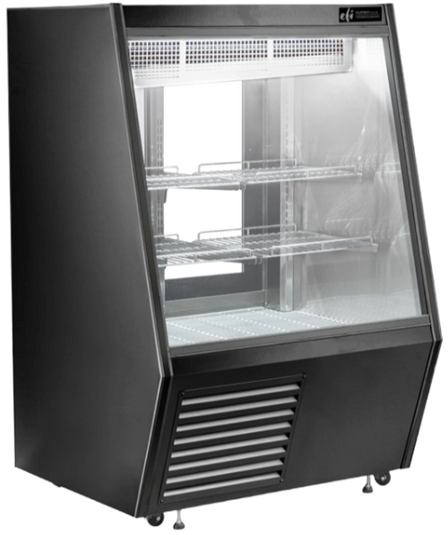 EFI Sales - 36" Black Refrigerated Deli Showcase w/ Flat Front - CDCBS-36