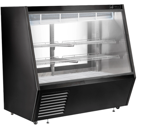 EFI Sales - 60" Black Refrigerated Deli Showcase w/ Flat Front - CDCBS-60