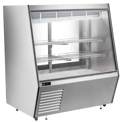 EFI Sales - 48" Stainless Steel Refrigerated Deli Showcase w/ Flat Front - CDCSS-48