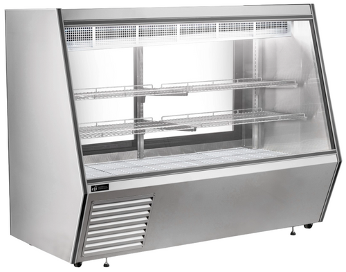 EFI Sales - 72" Stainless Steel Refrigerated Deli Showcase w/ Flat Front - CDCSS-72