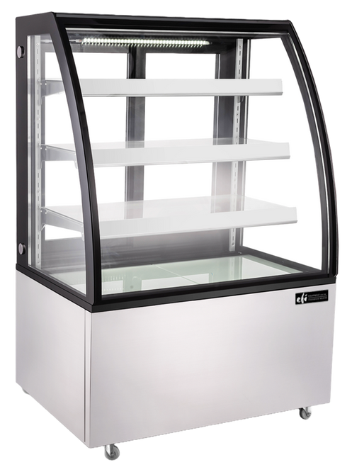 EFI Sales - 37" Stainless Steel Refrigerated Display Case w/ Curved Front - CGCM-3756