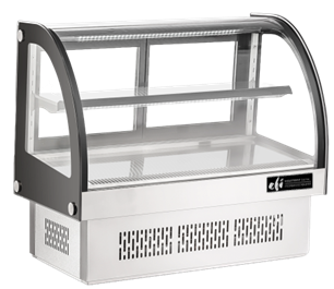 EFI Sales - 36" Refrigerated Drop-In Countertop Display Case w/ Curved Front - CGCM-CT-3633