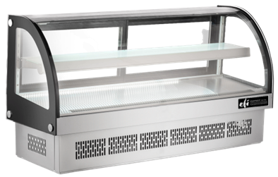 EFI Sales - 60" Refrigerated Drop-In Countertop Display Case w/ Curved Front - CGCM-CT-6033