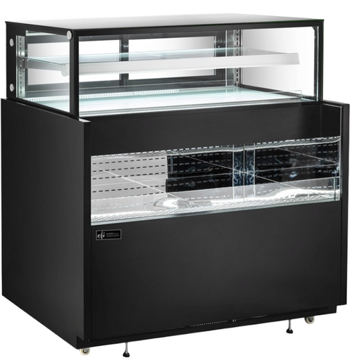 EFI Sales - 52" Black Straight Sided Refrigerated Dual Showcase - CGOMD-5260