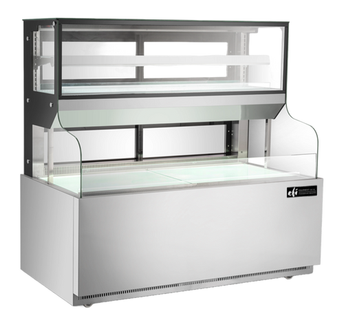 EFI Sales - 48" Stainless Steel Straight Sided Open Air Combo Merchandiser - CGOSM-5160