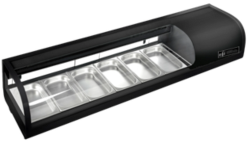 EFI Sales - 72" Black Refrigerated Sushi Merchandiser - CSCM-7213