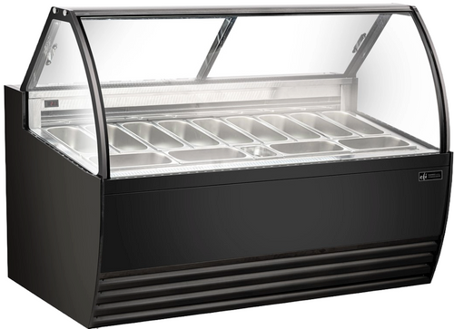 EFI Sales - 70" Black Gelato Showcase w/ 13 Pans - FIGCB-7052