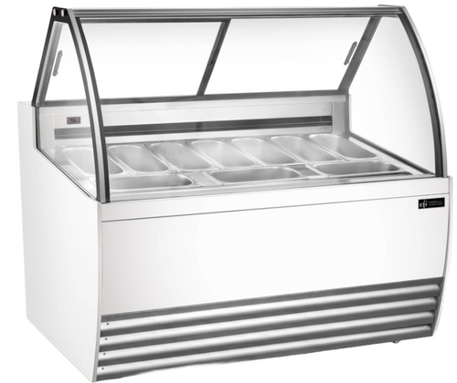 EFI Sales - 56" White Gelato Showcase w/ 10 Pans - FIGCW-5652