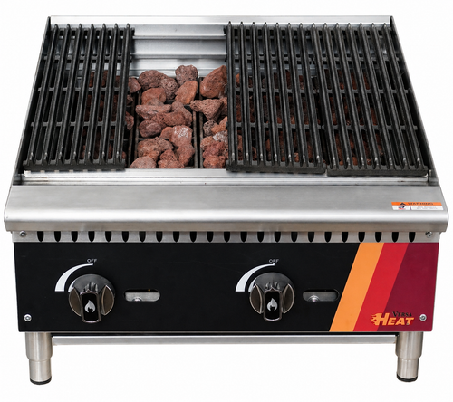 EFI Sales - 24" Liquid Propane Lava Rock Charbroiler - HCH24-LV-P