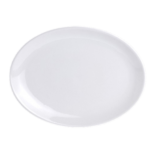 Varick - Cafe Porcelain Bistro 8" x 6" White Oval Coupe Plate (12 Per Case) - 6900E409