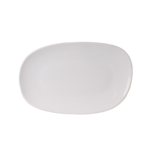 Varick - Cafe Porcelain Bistro 10.75" x 6.6" White Large Oval Plate (24 Per Case) - 6900E5037