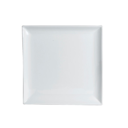 Varick - Cafe Porcelain Pub 12" x 12" White Square Plate (12 Per Case) - 6900E537