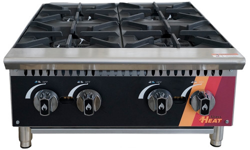 EFI Sales - 24" Natural Gas Hot Plate w/ 4 Open Burners - HHP24-4B-N