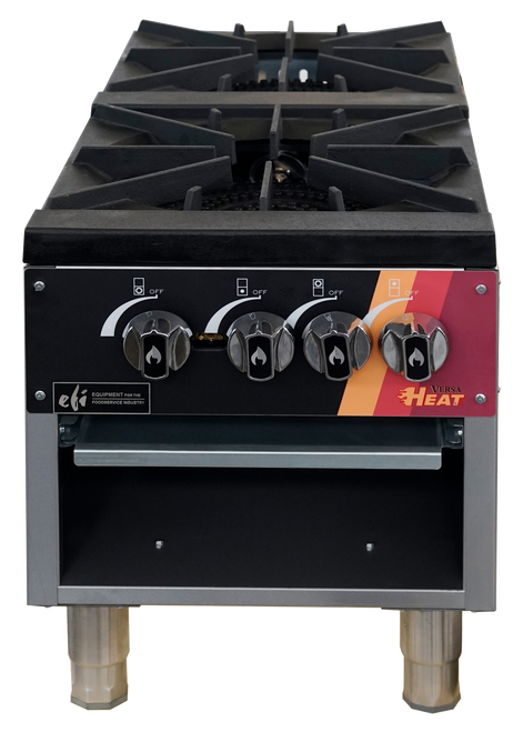 EFI Sales - 18" Natural Gas 2 Burner Stockpot Range - HSP18-2B-N