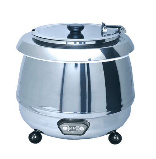 EFI Sales - 10L Stainless Steel Soup Kettle Warmer w/ Digital Display - SA-SKPTSSDD10