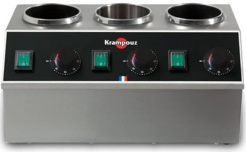 Krampouz - Triple Tank Chocolate/Sauce Warmer - BECID3AS
