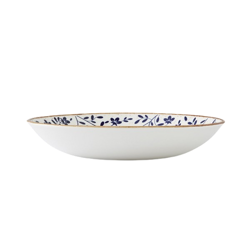 Steelite - Impressions 41.6 oz Flora Blue Bowl (12 Per Case) - 18000569