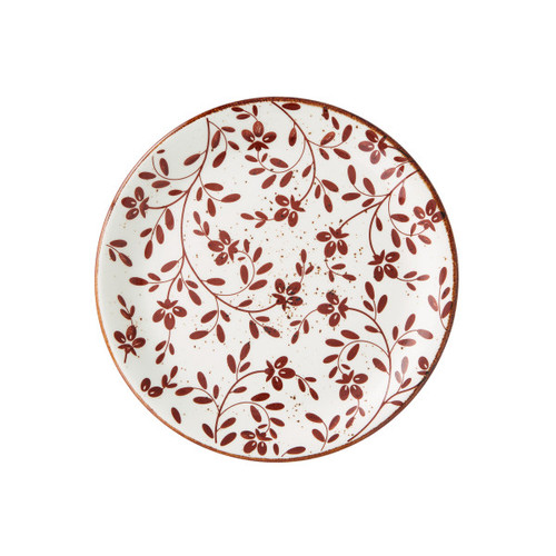 Steelite - Impressions 8" Flora Brown Plate (12 Per Case) - 18030567