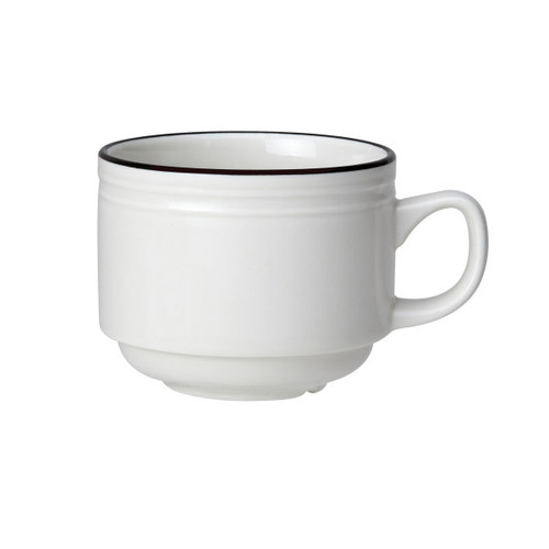 Steelite - Bead 7 oz Black Stacking Cup (12 Per Case) - 1406X0133