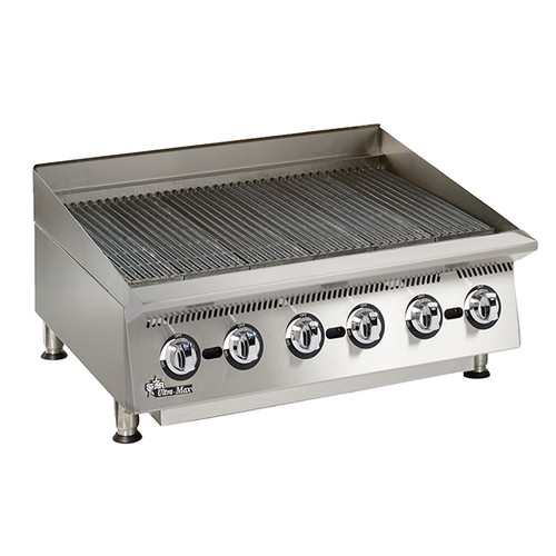 Star - 36" Ultra-Max Natural Gas Lava Rock Charbroiler - 8036CBB