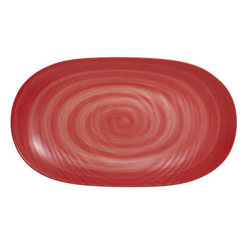 Creations - Revel 14" x 8" Coral Melamine Platter (12 Per Case) - 7125TM076
