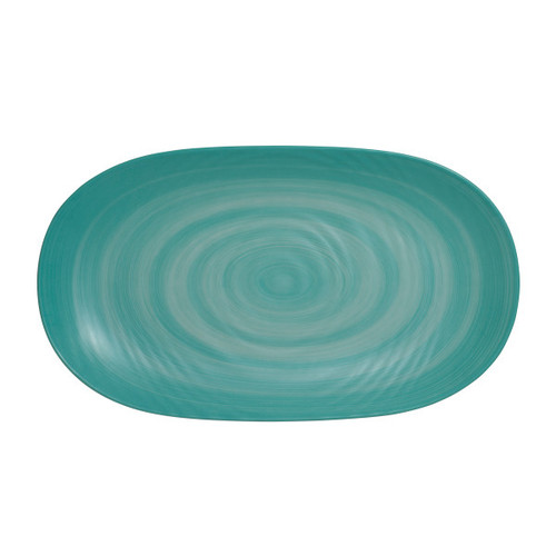 Creations - Revel 14" x 8" Turquoise Melamine Platter (12 Per Case) - 7126TM076