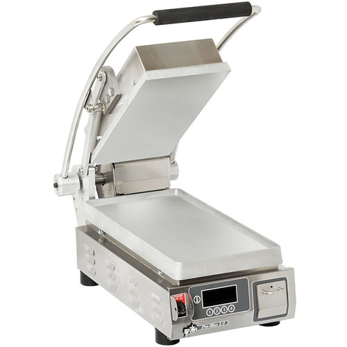 Star - Pro-Max 7" Panini Grill w/ Smooth Aluminum Plates & Electronic Controls/Timer - PST7E