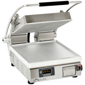 Star - Pro-Max 14" Panini Grill 120V w/ Smooth Aluminum Plates & Electronic Controls/Timer - PST14E